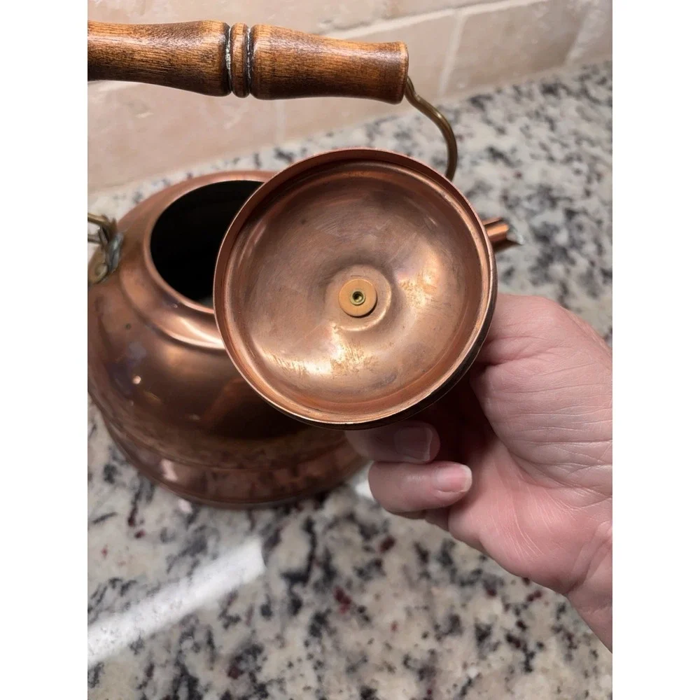 Vintage Paul Revere Copper Teapot Steam Kettle Original Revere Ware Rome, NY
